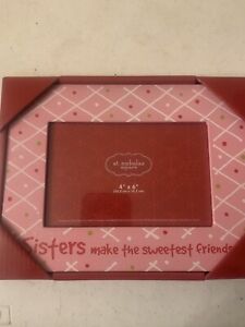 St. Nicholas Square 4” x 6” Picture Frame "Sisters Make the Sweetest friends"