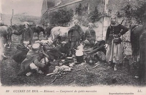 Alte AK KRIEG 14-18 WWI RIBECOURT OISE marokkanische Spahis 89 LL - Bild 1 von 1