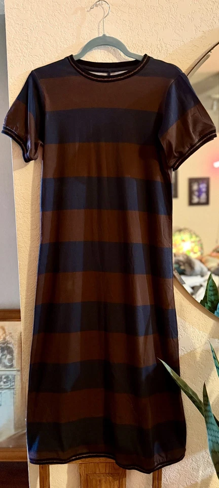 CYNTHIA ROWLEY Vestido Camiseta Midi - Manga Corta - 100% Algodón - Talla XS Foto 1 de 1