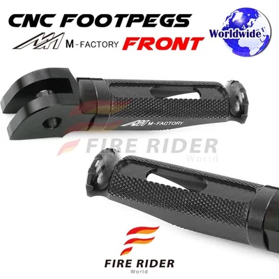 CNC Black Rider Foot Pegs SHINOBI For Yamaha FZ6 /S Fazer 04 05 06 07 08 09 10 1 - Imagem 1 de 4