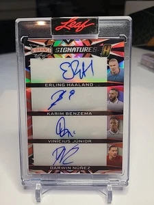 2023 Leaf Vibrance Signatures 8 Haaland Benzema Pedri Modric Foden Foden Auto /6 - Picture 1 of 11