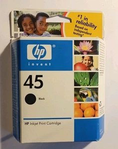 HP 45 Large Black Ink Cartridge 51645A Genuine Sealed Cartridge Expired 10/08 - Picture 1 of 3