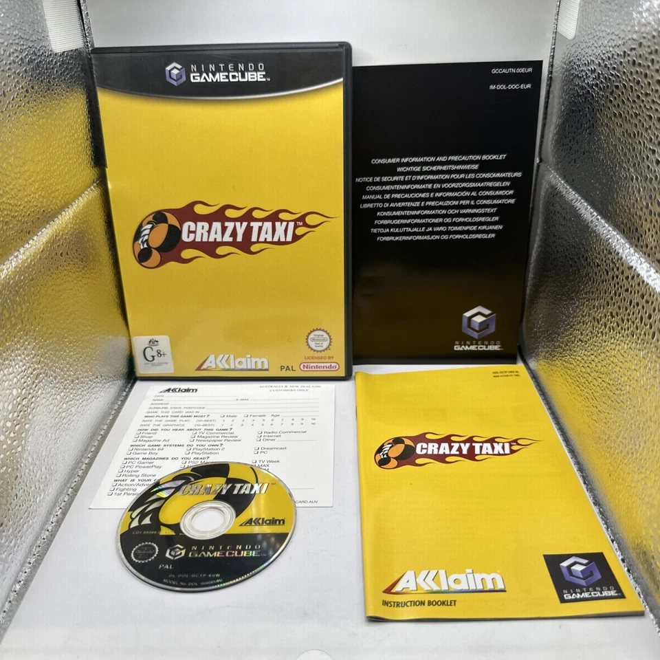 Crazy Taxi • Nintendo GameCube Game + Manual (2002) PAL • Complete • Acclaim - Image 1 of 4