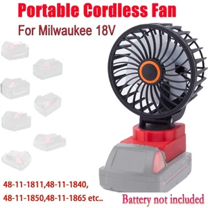 Fan For Milwaukee 18V Battery Camping Fan For Outdoor Jobsite Portable Cordless - Picture 1 of 11