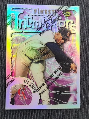 1996 Topps Finest Lee Smith Intimidators Refractor (Angels) - Image 1 of 2