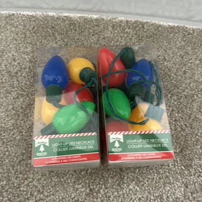 2x Casa de Navidad 6 Bombillas LED Iluminadas Collares Fiesta de Navidad Bombillas Intermitentes Foto 1 de 2