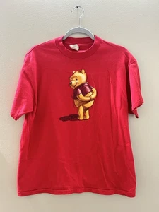 Vintage Disney Store T-Shirt rot Winnie Puuh Einzelnaht Erwachsene Größe Large - Bild 1 von 9