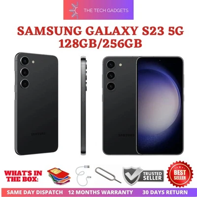 Samsung Galaxy S23 5G 128GB/256GB Unlocked Android Smartphone Black Pristine A+