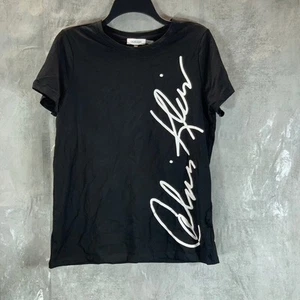 Camiseta de manga corta CALVIN KLEIN negra con logotipo de firma cuello redondo talla M - Imagen 1 de 14