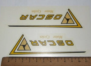 COPPIA DECALCOMANIE A SECCO ADESIVI LOGO ciclomotore OSCAR SERBATOIO AD770055 - Picture 1 of 1