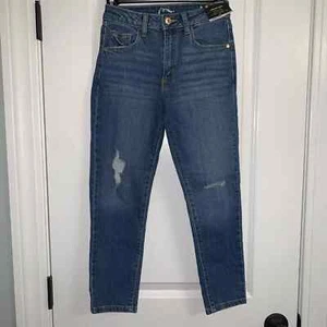 NWT Girls Art Class High Rise Relaxed Taper Distressed Ankle Jeans Size 10 - Picture 1 of 4