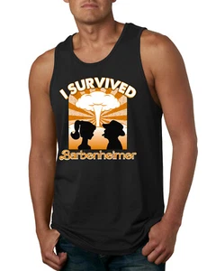 Orange Barbenheimer I Survived Popkultur Herren Tanktop - Bild 1 von 7