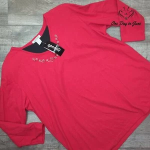 Agenda Long Sleeve Shoulder Pad Sweater Size 2X - Picture 1 of 5