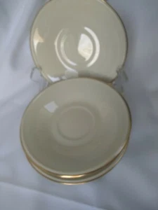Lenox "Special" Untertassen Elfenbein mit Goldrand 5er Set! 6" Top Zustand! - Bild 1 von 5