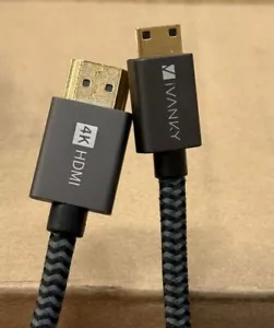 Mini HDMI to HDMI Cable Adapter Converter 4K UHD High Speed HD HDMI A to Mini C - Bild 1 von 3