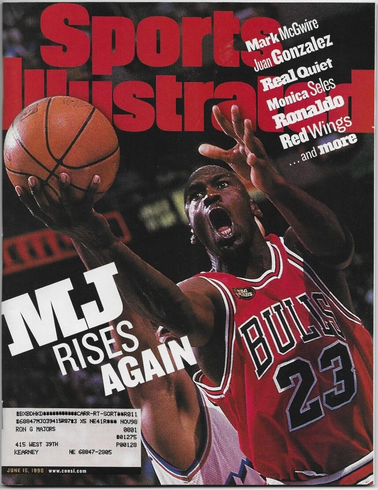June 15, 1998 Michael Jordan, Chicago Bulls Sports Illustrated - Image 1 of 1