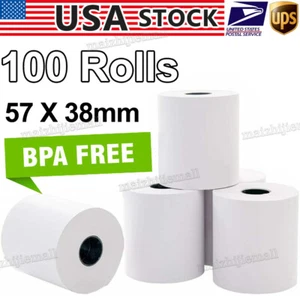 100 Rolls 2 1/4" x 50' Thermal Paper Cash Register Credit Card POS Receipt Paper - Picture 1 of 10