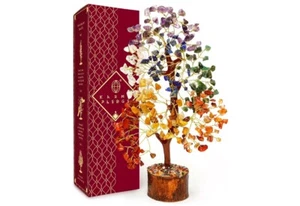 Crystal Tree of Life 7 Chakra Healing Crystal Trees for Home Decor, Office Desk - Picture 1 of 7