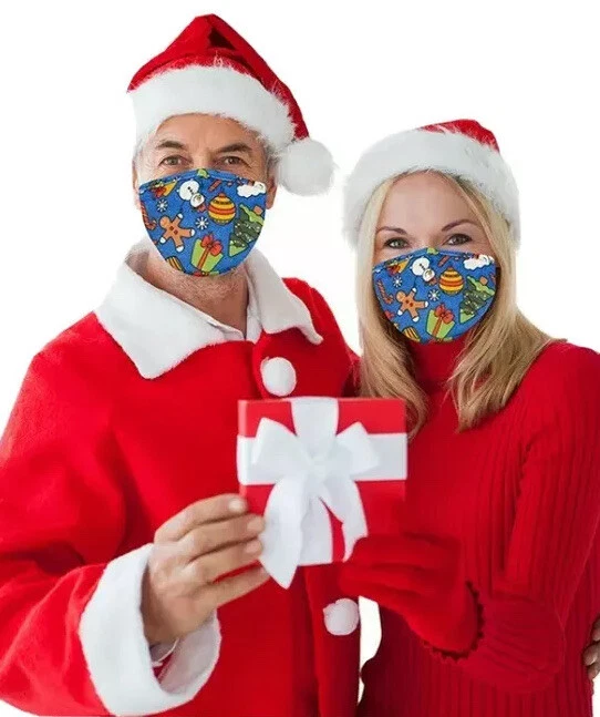 Snoozies Washable Face Covering Mask with Filter Pocket -Christmas Trees Design - Image 1 of 1