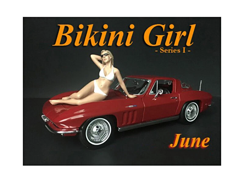 June Bikini Calendar Girl Figure for 1/18 Scale Models by American Diorama 38170