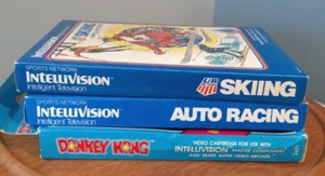 Lot Of 3 Intellivision Games: (Skiing, Auto Racing, Donkey Kong) - Picture 1 of 10
