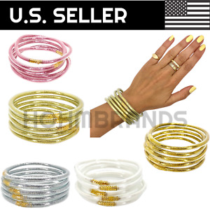 Jelly Bangle Bracelet - Glitter Jelly Tube Bangle Bracelet - Ships From USA! 