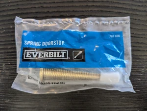 Everbilt Bright Brass Spring Doorstop - Picture 1 of 2