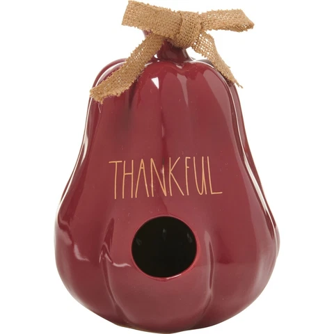 Rae Dunn Thankful Gourd Birdhouse - 8.5x6” New Sealed in Box Cover