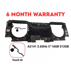 MacBook Pro 16" 2019 Logic Board with Touch ID 2.6GHz i7 512GB 16GB READ AS-IS - Picture 1 of 4