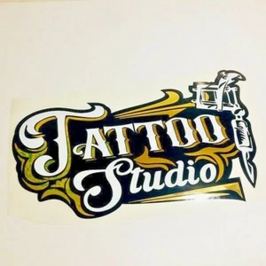 Pegatinas de pared pegatinas de pared para tienda de tatuajes calcomanía de arte estudio de publicidad al por menor - Imagen 1 de 13
