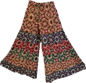 Pantaloni Palazzo Sacri Fili Hippie Boho Festival No Match Tiered 223092 L/XLA - Foto 1 di 7