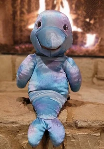 Build A Bear Sea Splash Dolphin Puppet Plush Soft Toy Blue Purple Pink 18" - Picture 1 of 4