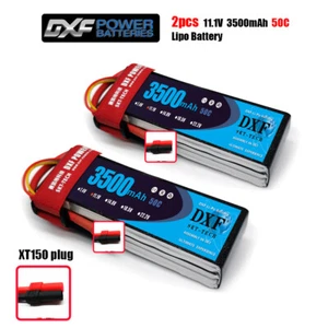 DXF 2PCS 3S 3500mAh Lipo Battery 11.1V 50C XT150 RC Lipo Battery Boat Truck - Picture 1 of 8