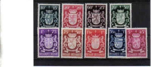 BELGIUM 1945 coat of arms  MNH** 716/724 - Picture 1 of 1