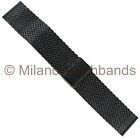 18Mm Debeer Pvd Matte Black Thick Heavy Mesh W/ Fold Over Clasp Watch Band Me815