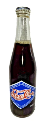 Pepsi Cola bottle Double Dot Logo 12 Oz Limited Edition Replica FULL Vintage - Image 1 of 4