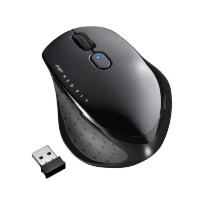 Buffalo BUFFALO Wireless BlueLED 5 Button Neo Fit Mouse M Size Black - Image 1 of 4