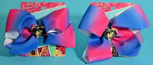 Lot Of Two Scunci Disney Princess Jasmine Ribbon Hair Bow Clips - Picture 1 of 8