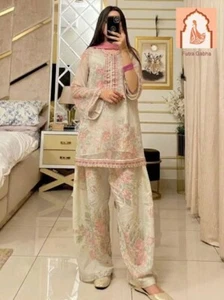 Top Georgette de sifón puro look fiesta de diseñador y palacio farsi con Dupatta - Imagen 1 de 8