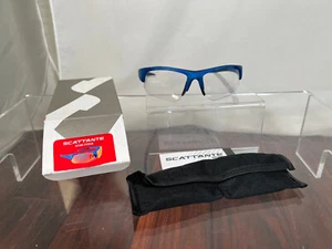 Scattante Butane Blue Cycling Glasses Sunglasses 3 Lenses Sport Wrap Around - Picture 1 of 13