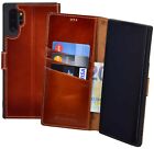 Case Book Cover Leather Wallet Case IN Cognac for Samsung Galaxy Note 10 Plus