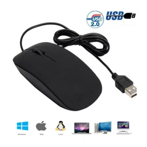 1 PCS New Wired USB Optical Mouse For Pc Laptop Computer Scroll Wheel Black Mice - Picture 1 of 8