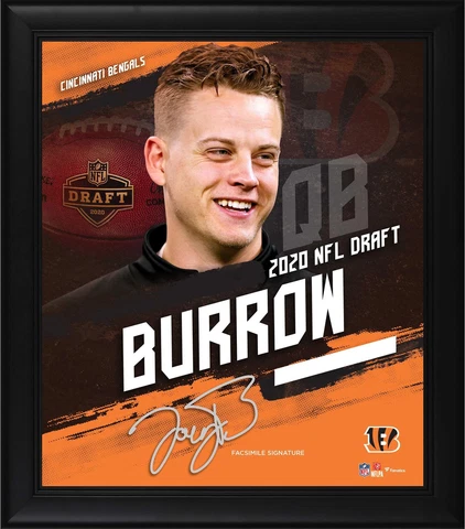 Joe Burrow Cincinnati Bengals Frmd 15" x 17" 2020 Draft Day Collage - Facsimile Cover
