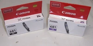 2 x Cartuchos Canon genuinos 681 negro, azul fotográfico - Pixma TS8160, TS9160+ - Imagen 1 de 1
