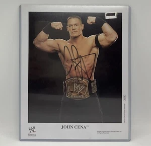 WWE JOHN CENA AUTOGRAPHED 8X10 BELT PROMO PHOTO with Certificate of Authenticity - Picture 1 of 2