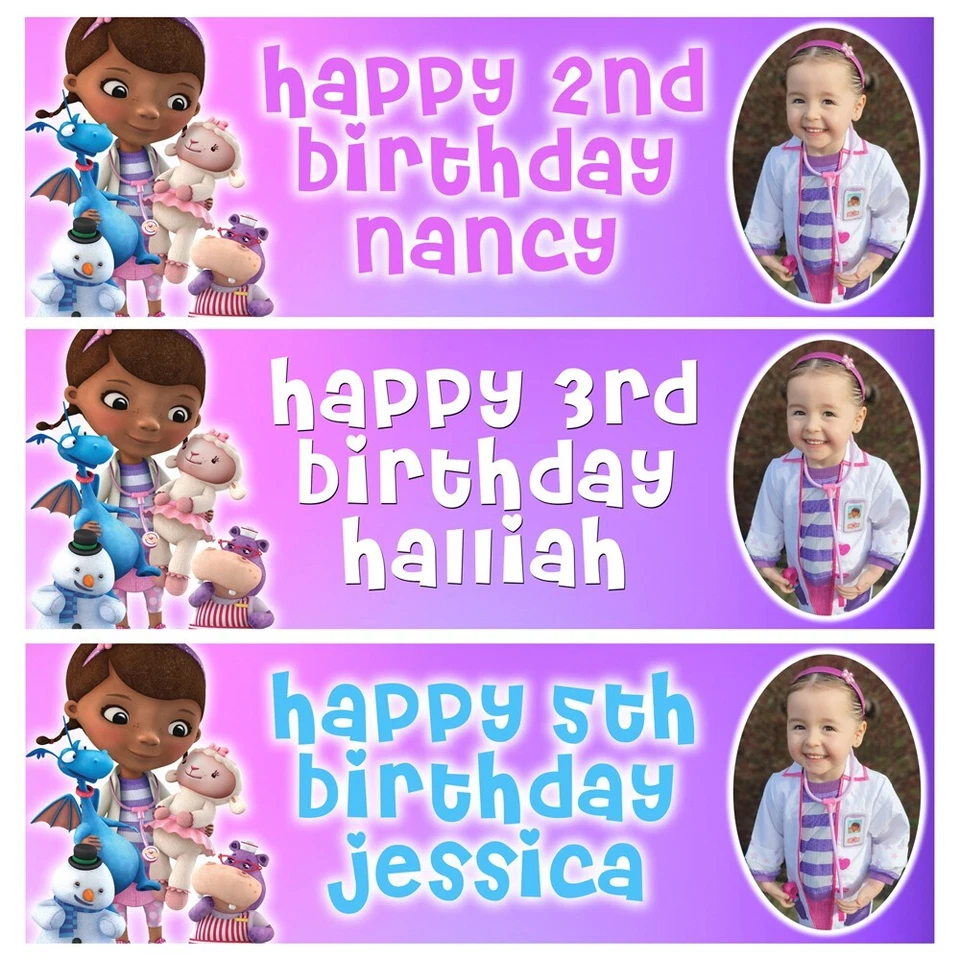 Banners personalizados de fotos de cumpleaños DOC MCSTUFFINS - fiesta de Disney Doc McStuffins Foto 1 de 1