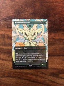 Pathbreaker Ibex Special Guest Full Art Borderless Mtg Aetherdrift Mythic NM - Bild 1 von 2