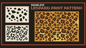 Seamless Leopard Print Skin Stencils Texture Pattern Airbrush Mask Face Painting - Picture 1 of 7