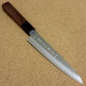 Japanese Kitchen Petty Utility Knife 150mm Hammered Damascus 45 Layer From JAPAN - Picture 1 of 10