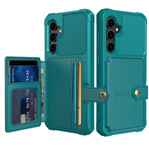 For Samsung Galaxy S25 Ultra S24 FE S23 S22 Note20 Card Holder Stand Heavy Case - Picture 1 of 42